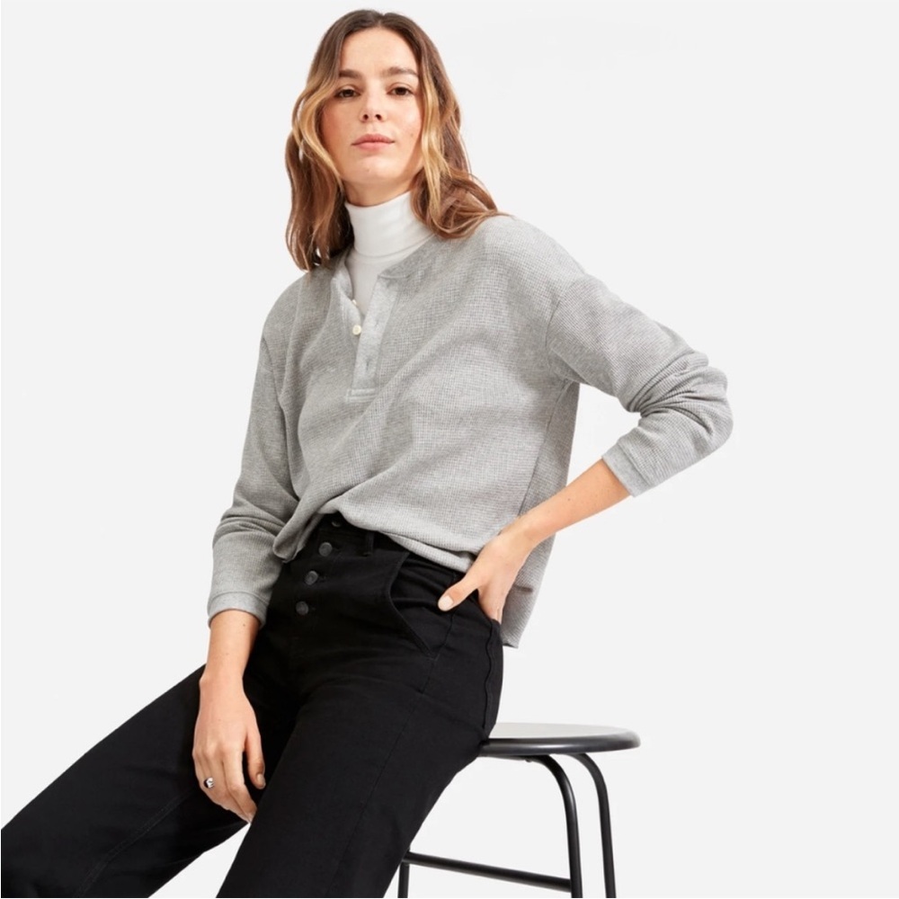 Everlane Organic Cotton Waffle Henley